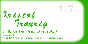 kristof traurig business card